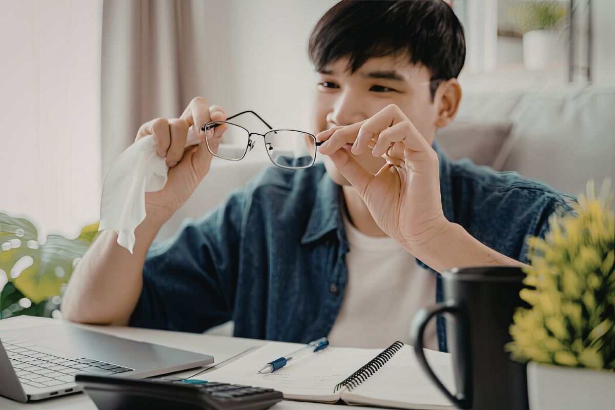 occhiali pulizia come fare