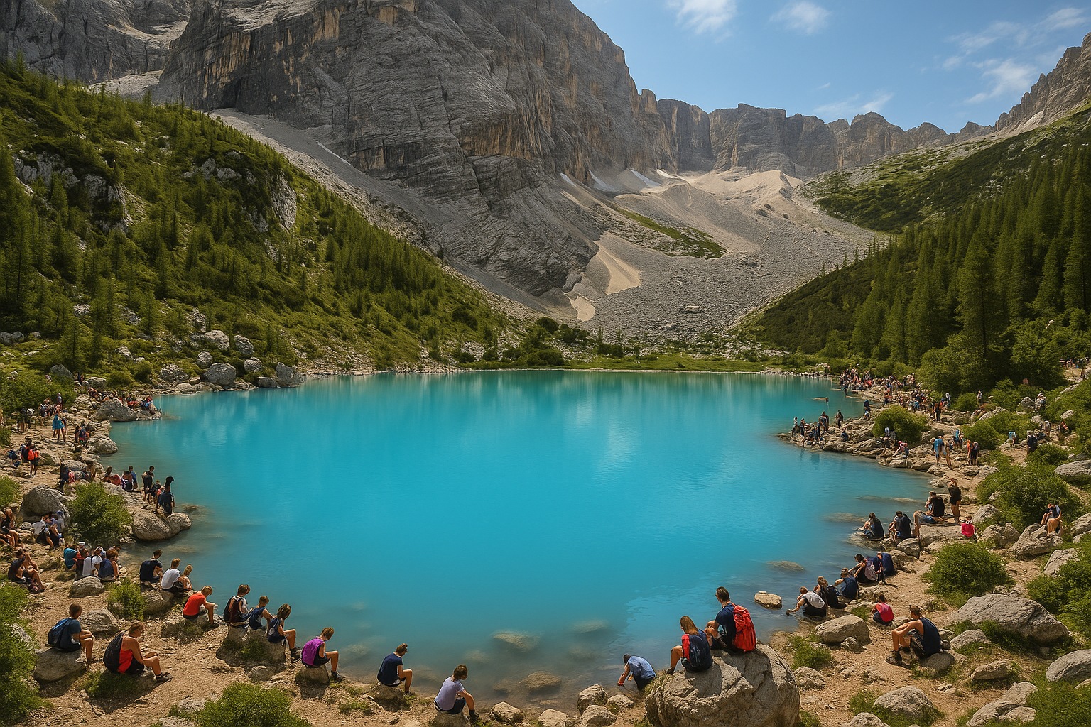 Lago di Sorapiss, quando l'indaco diventa insostenibile: il dibattito sull'overtourism nelle Dolomiti