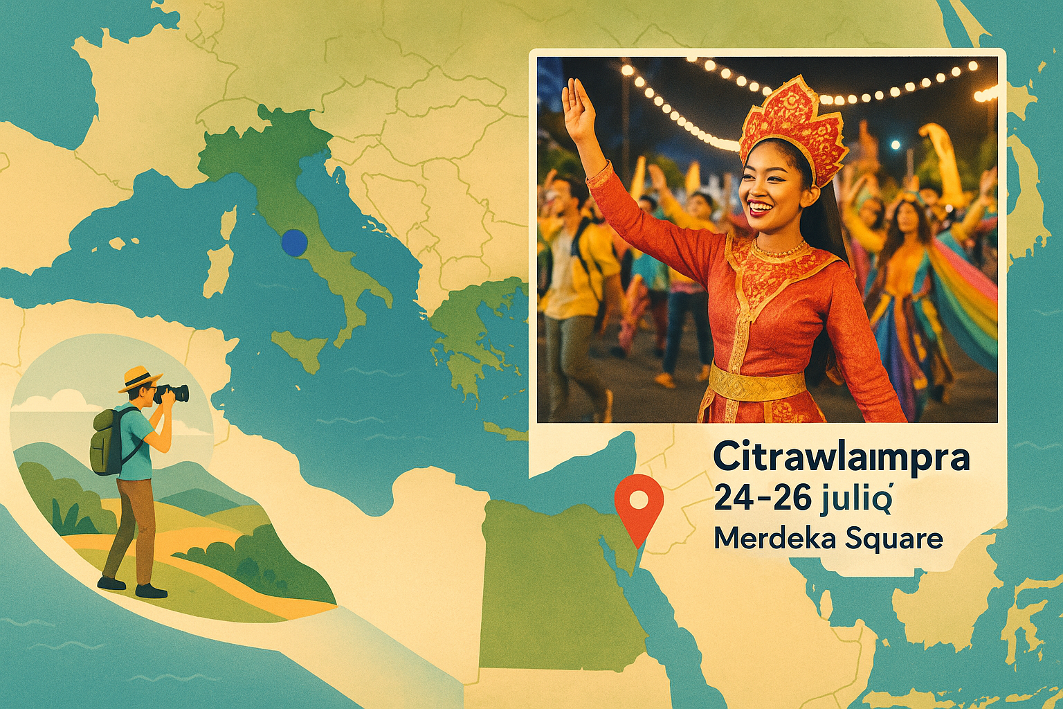 Festival e eventi culturali estivi 2026: Citrawarna a Kuala Lumpur, Festival del Viaggiatore in Veneto, eclissi e celebr