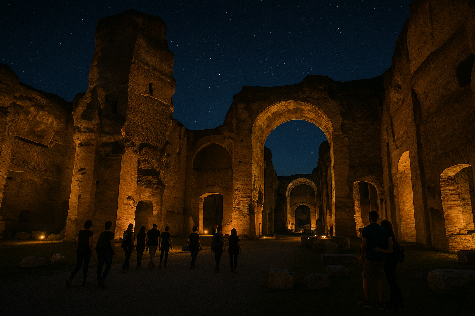 Notturno Imperiale: le Terme di Caracalla si risvegliano di sera tra rovine illuminate e misteri sotterranei (2)