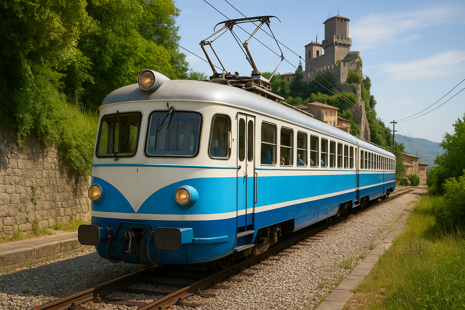 Il Treno Bianco Azzurro di San Marino riparte dopo 82 anni: corse gratuite per l'estate 2026