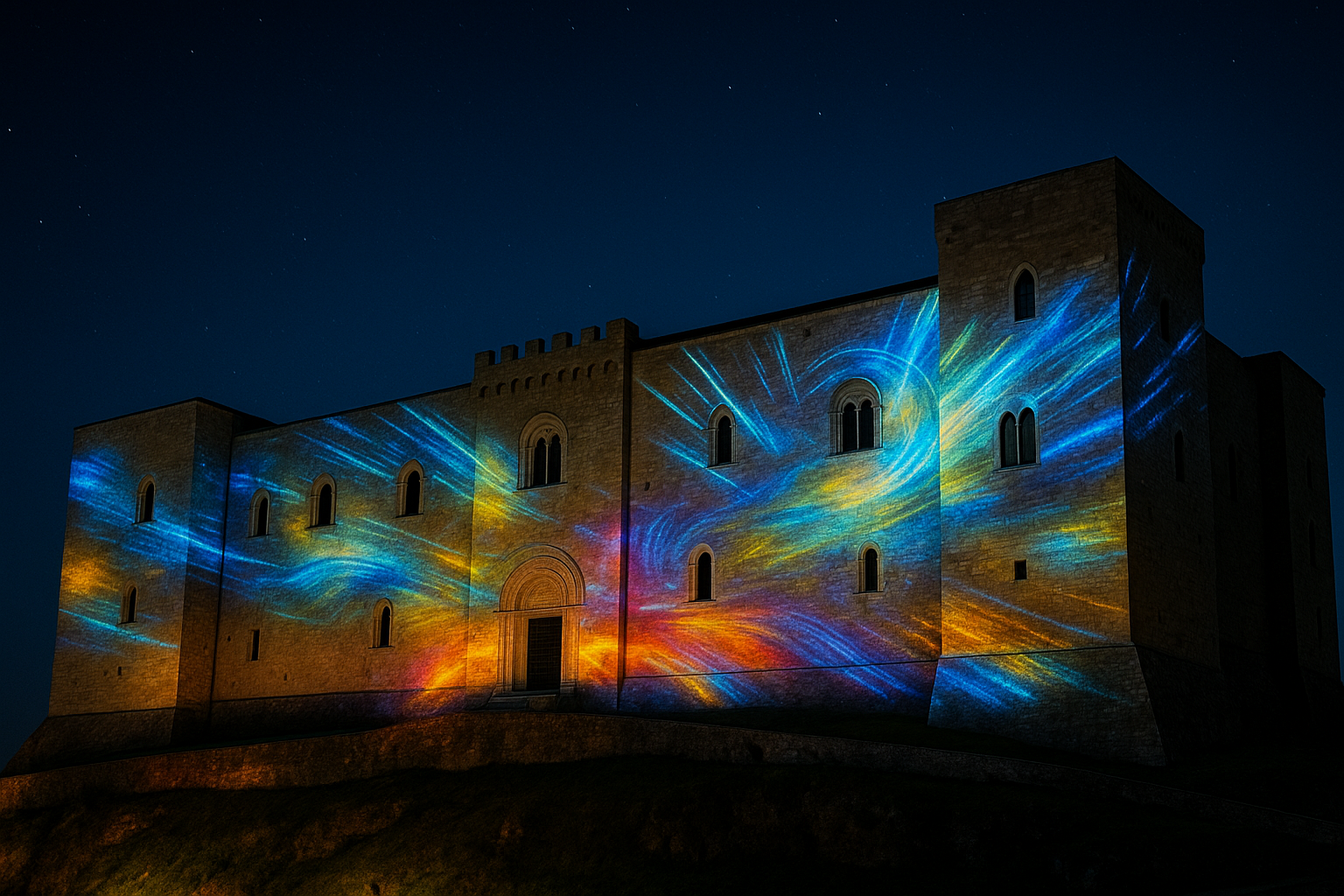 Castelli e dimore storiche trasformati in arte: il videomapping estivo del Castello di Lagopesole