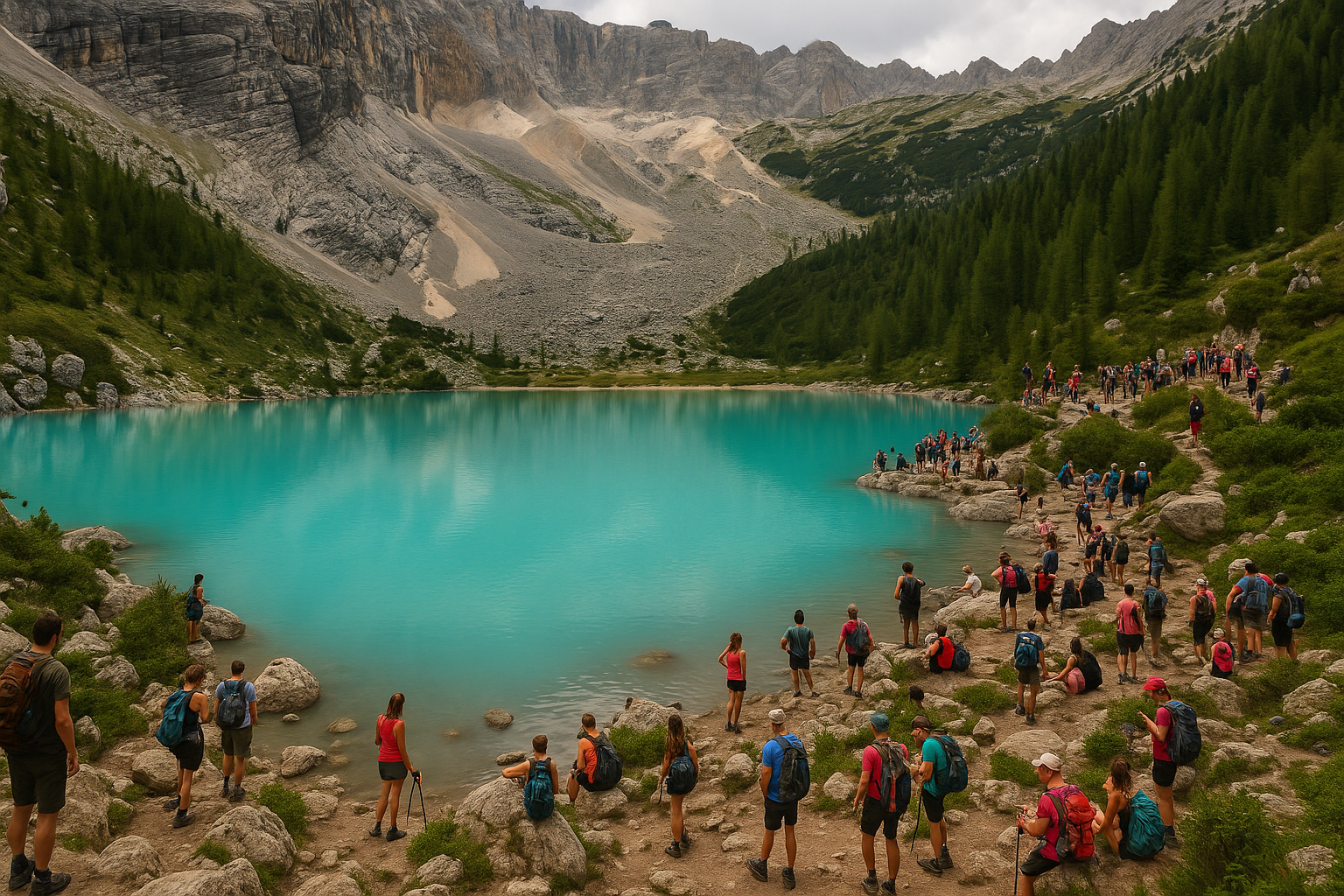 Lago di Sorapiss, quando l'indaco diventa insostenibile: il dibattito sull'overtourism nelle Dolomiti (2)