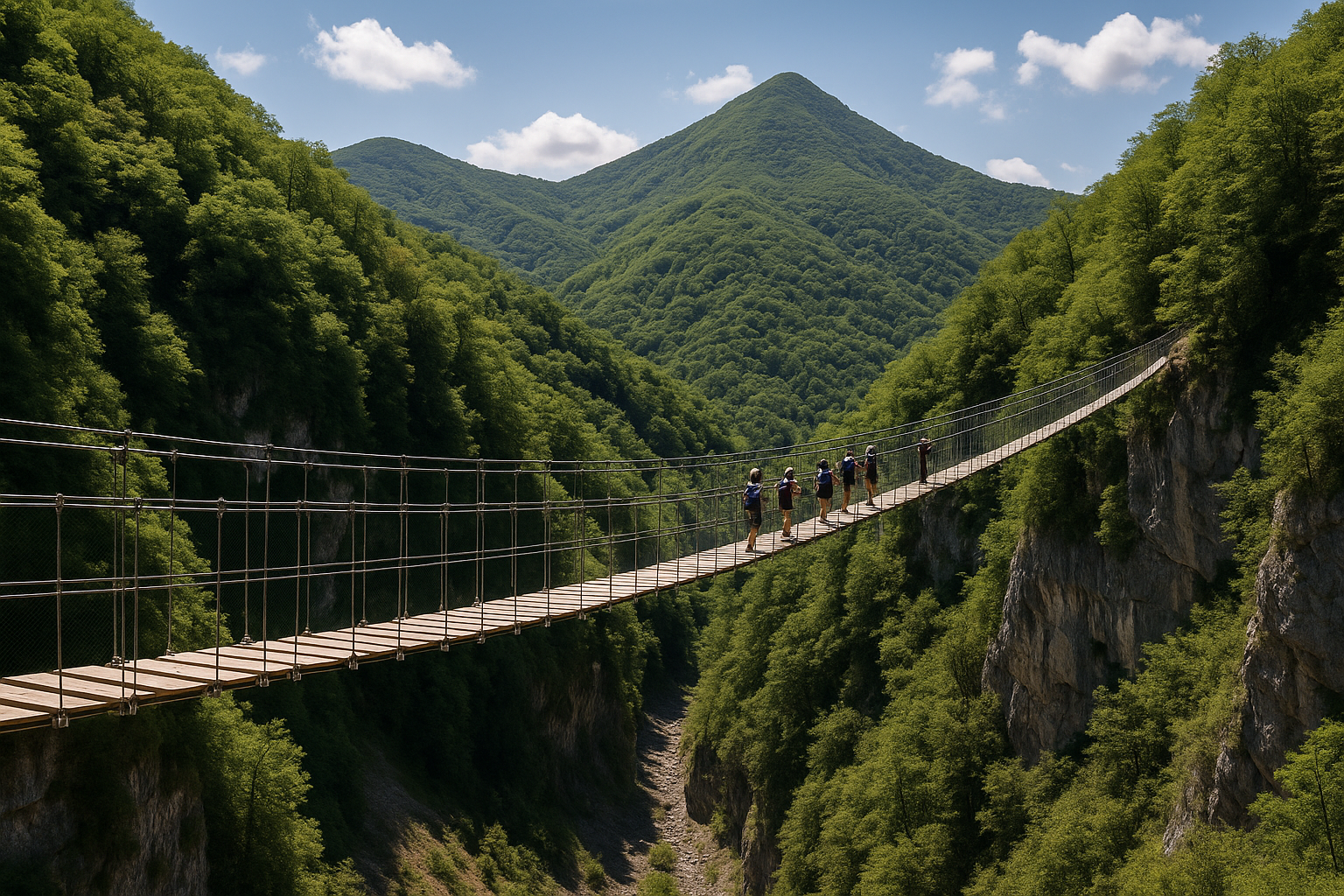 Il Ponte tra i due Parchi: 586 metri sospesi nel vuoto, il ponte tibetano più lungo del mondo è in Italia (2)