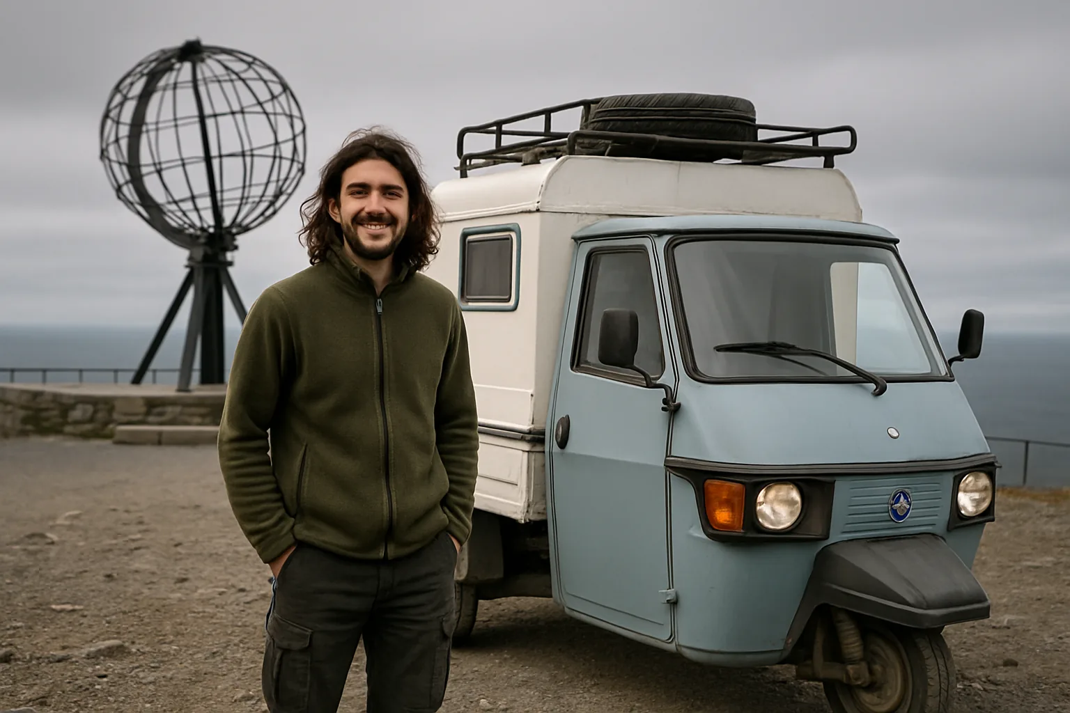 In Ape fino a Capo Nord: la van life di Francesco Furlani da Verona
