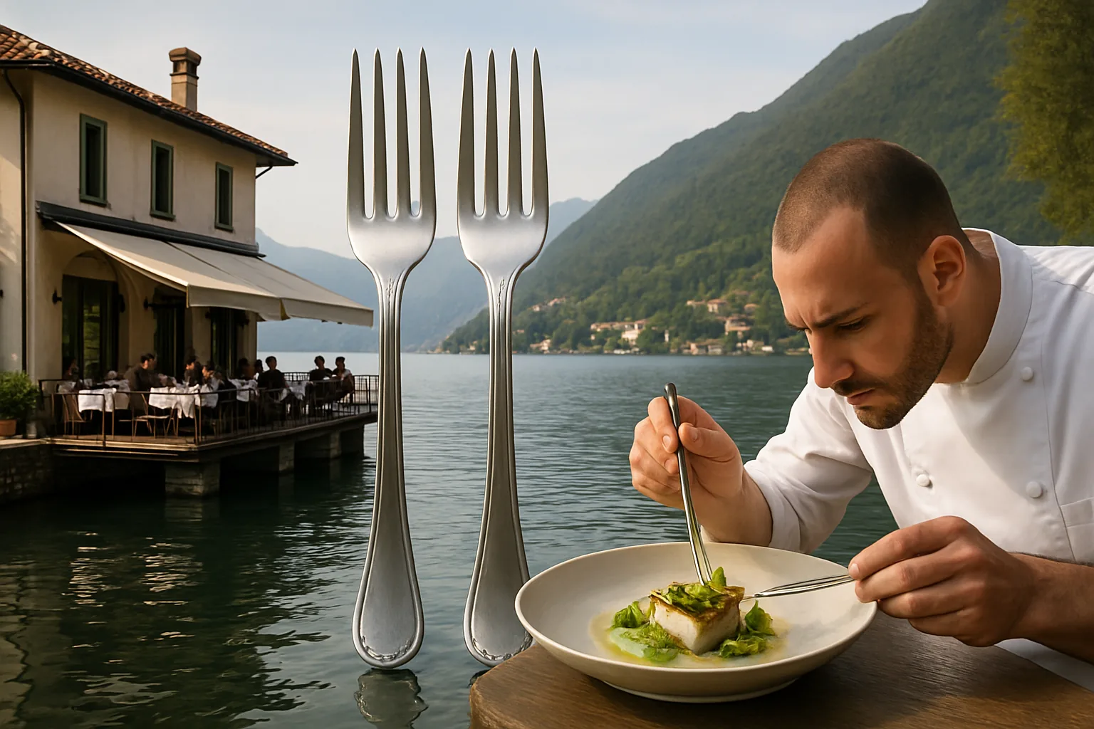 Il ristorante sul lago di Como con laboratorio di ricerca gastronomica conquista le Tre Forchette