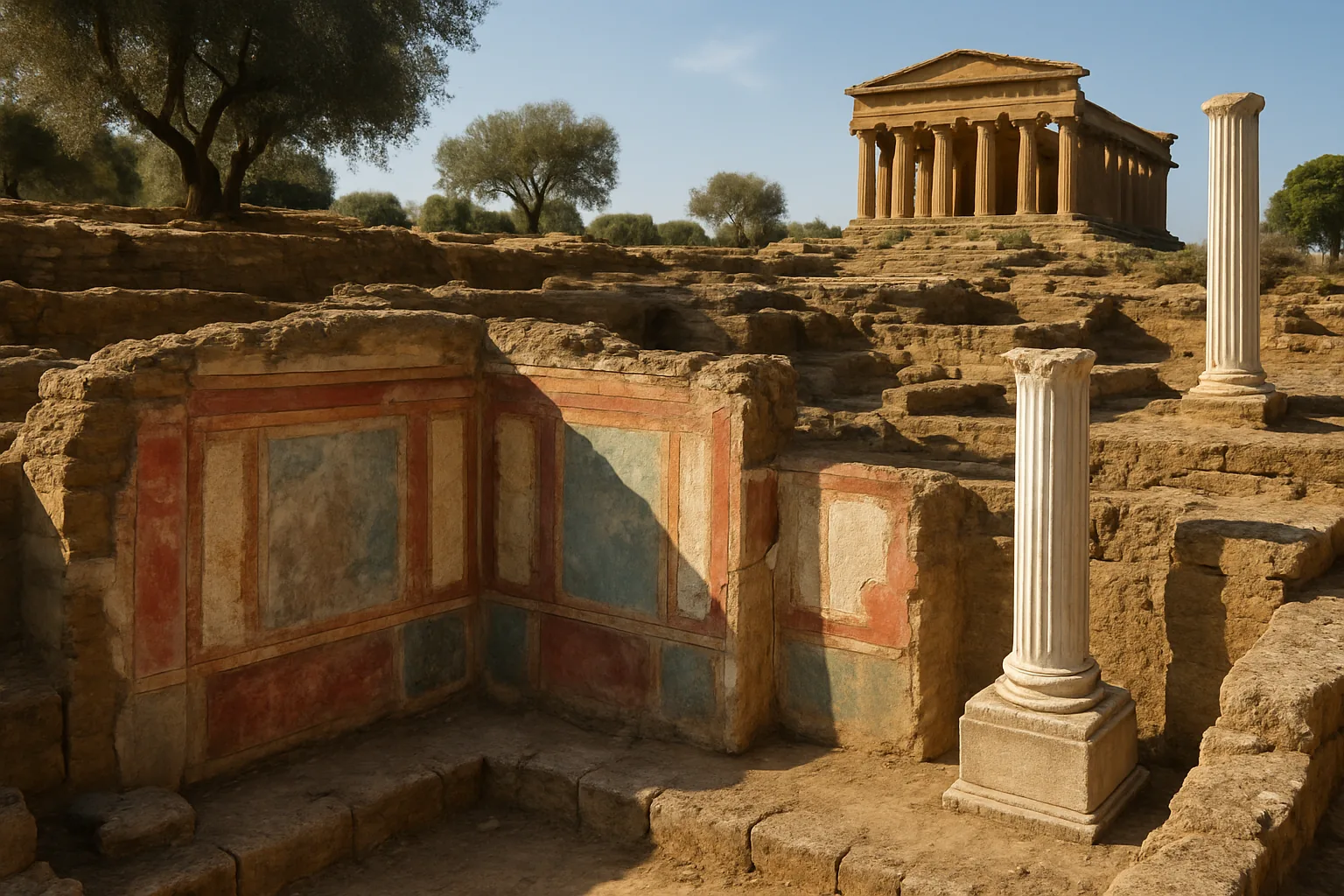 Valle dei Templi, affreschi di 2000 anni fa riemersi dagli scavi: la scoperta dell'Agrigento romana