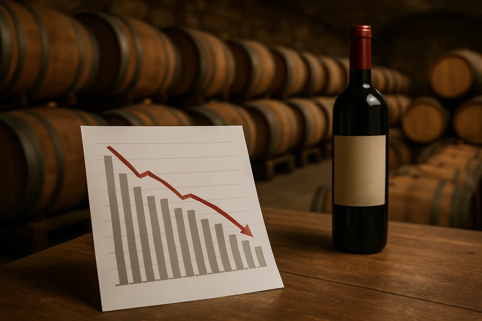 Vino italiano invenduto: 41,2 milioni di ettolitri in cantina al 30 settembre 2026