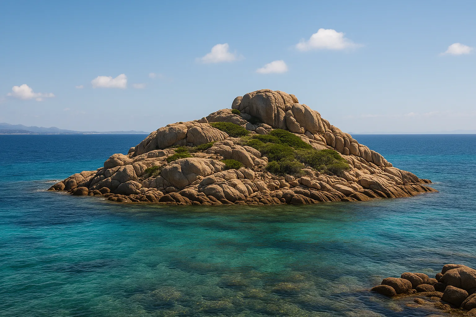Isola dei Cappuccini in Sardegna, l'isola dei Cappuccini al largo della Costa Smeralda