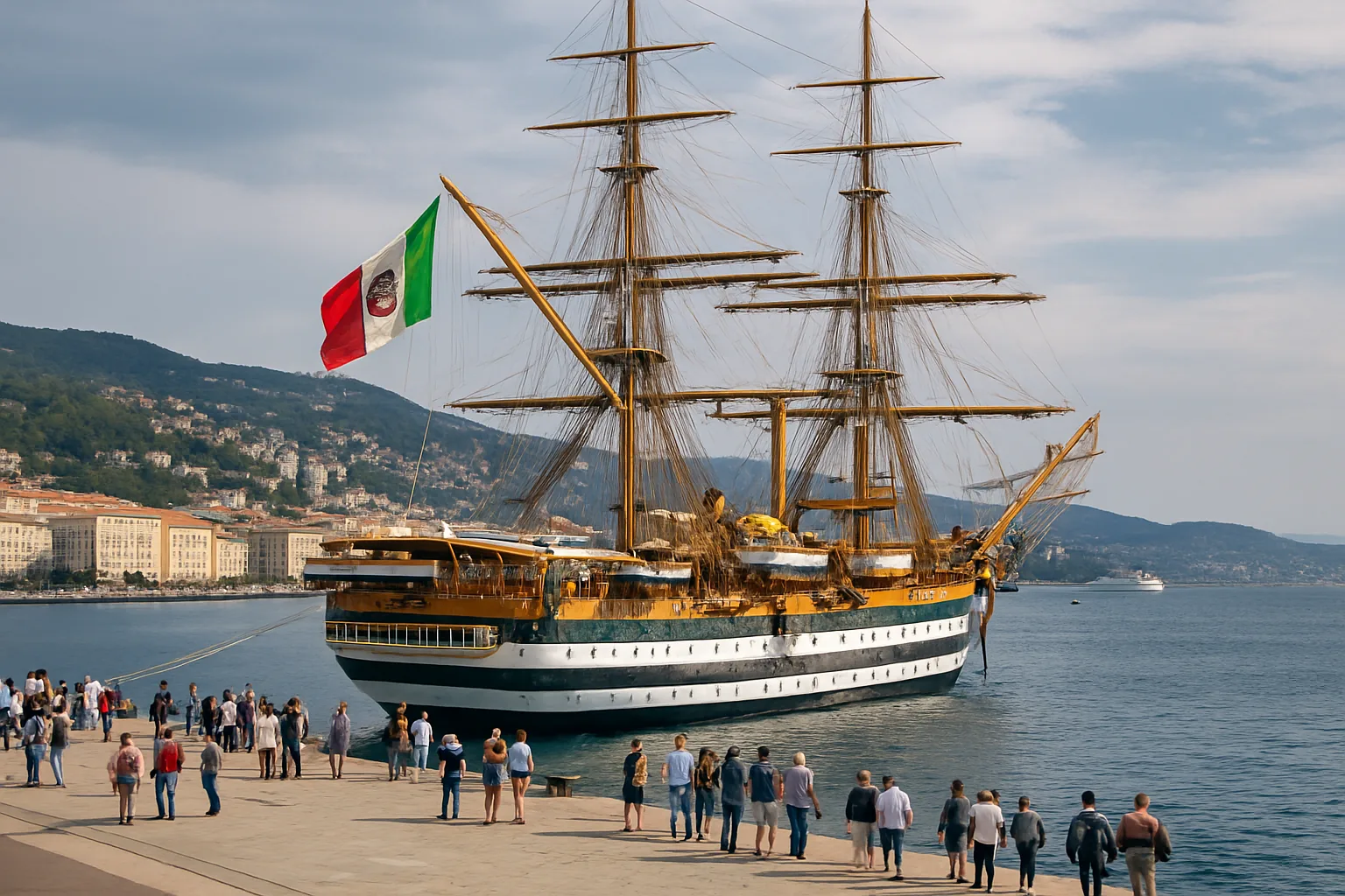 L'Amerigo Vespucci arriva a Trieste per la Barcolana: date e come salire a bordo (2)